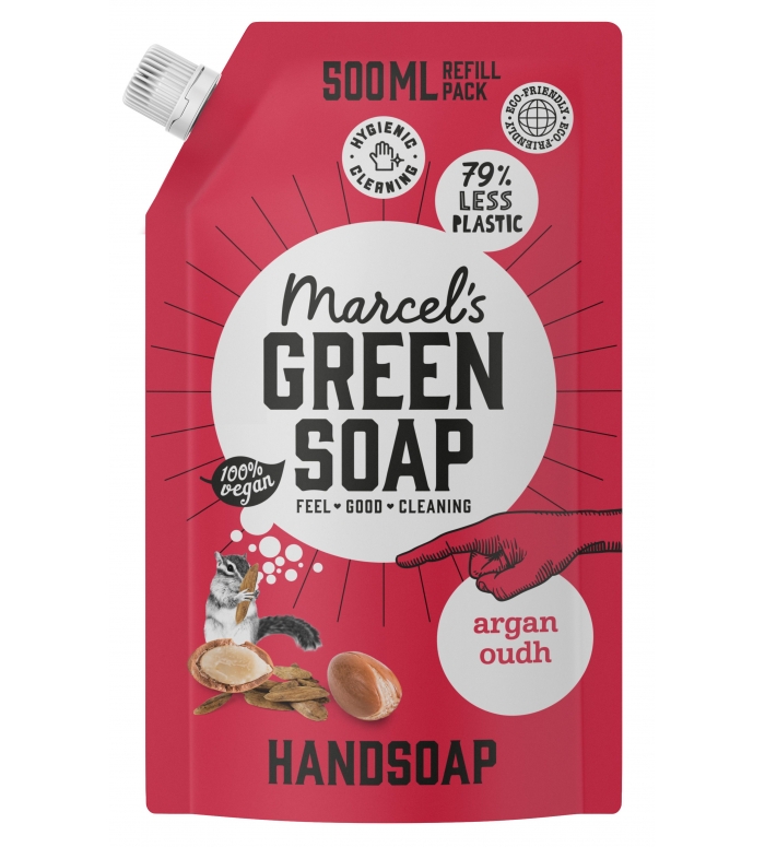 Marcels Green Soap | Handzeep Argan&Oudh navulzak